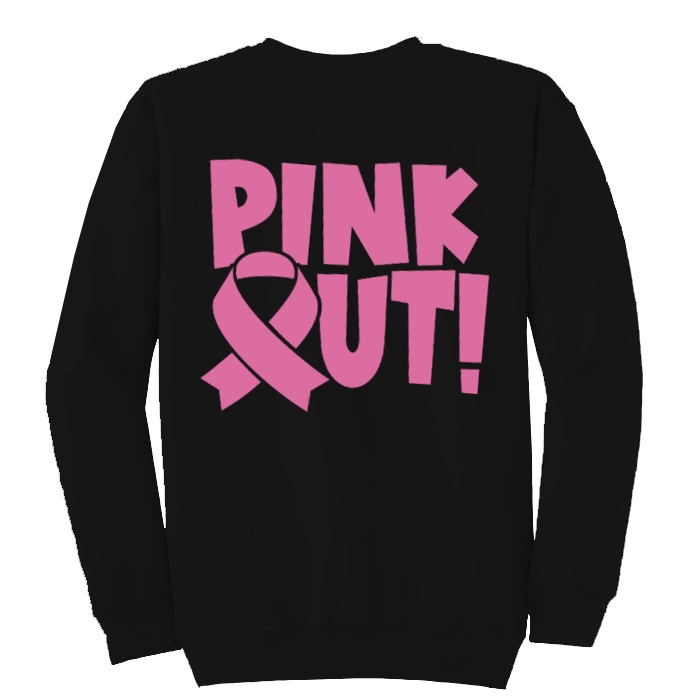 Pink Out Ribbon Breast Cancer Awareness Sweatshirt