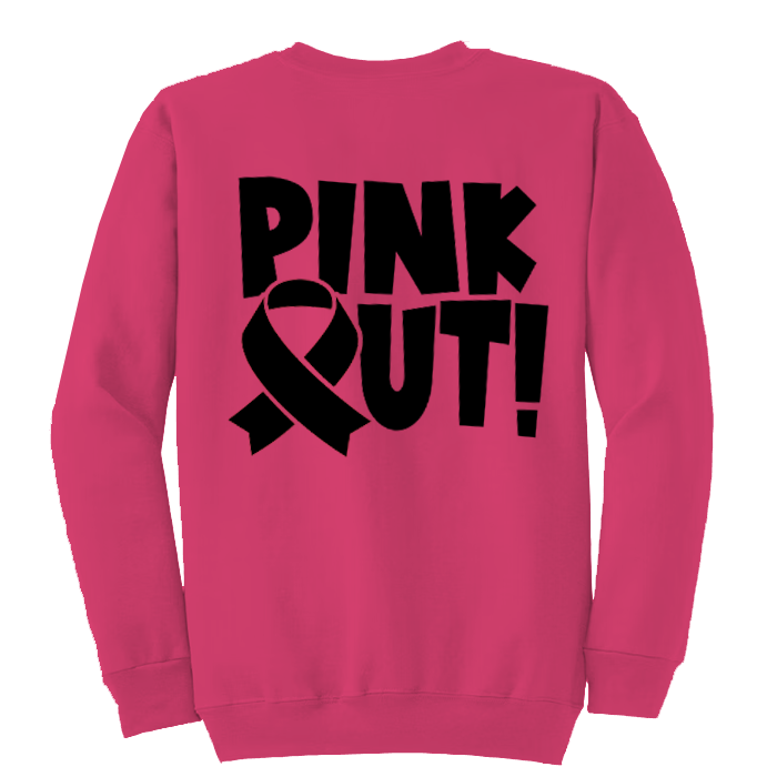 Pink Out Ribbon Breast Cancer Awareness Sweatshirt