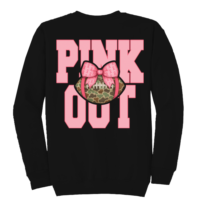 Pink Out Football Breast Cancer Awareness Sweatshirt
