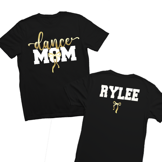 Custom Dance Mom Shirt – Personalized with name, team, or colors. Perfect for competitions, recitals, and dance events. Comfortable, high-quality tee for proud moms. Great gift for dancers’ parents, competitions, and team spirit wear.