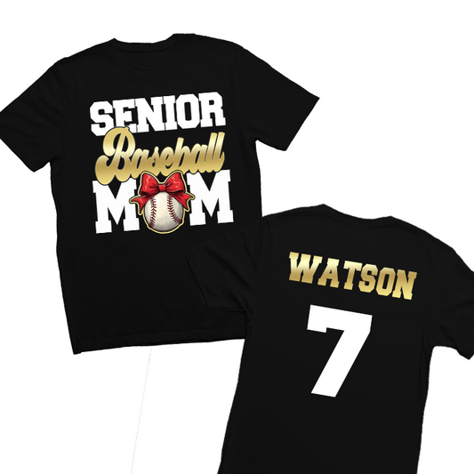 Custom Senior Baseball Mom Shirt