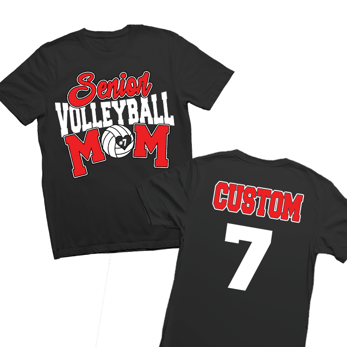 Custom Senior Volleyball Mom Shirt